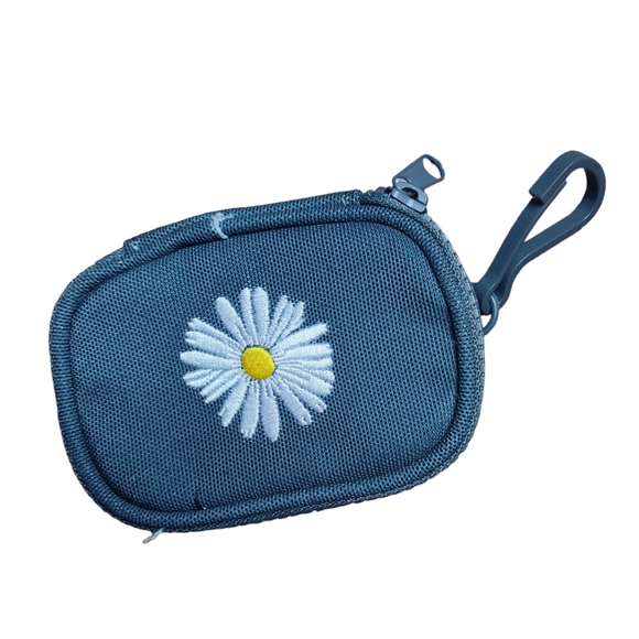 Kids' Zipped Wallet Art Class Charcoal Gray W/Daisy🌼 Clip Pouch‎ Target - Picture 1 of 7